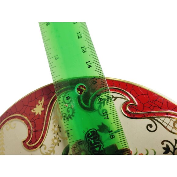 Vintage Round Biscuit Tin Embossed Floral Pattern 6.5” 1960's England - Picture 11 of 12